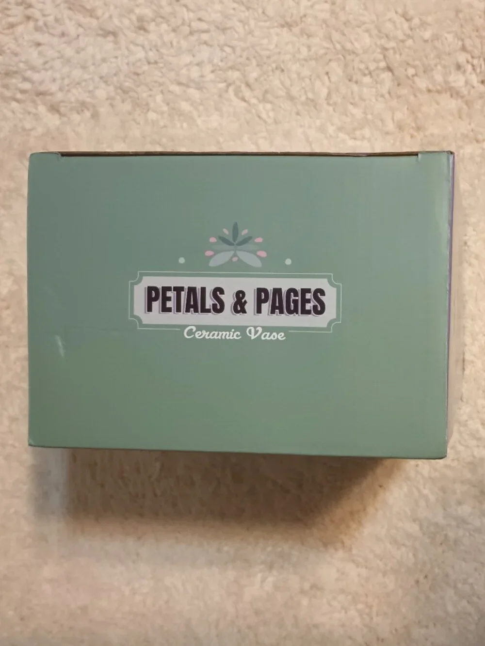 NWT ~ Streamline's Petals & Pages Ceramic Book Vase Table Decor